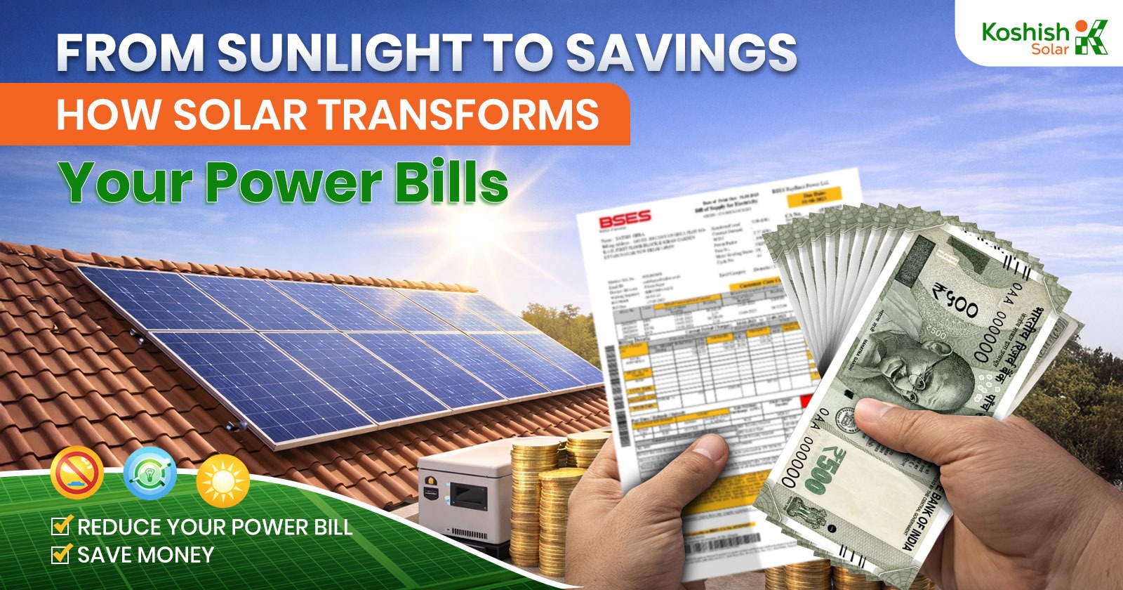 Solar power savings